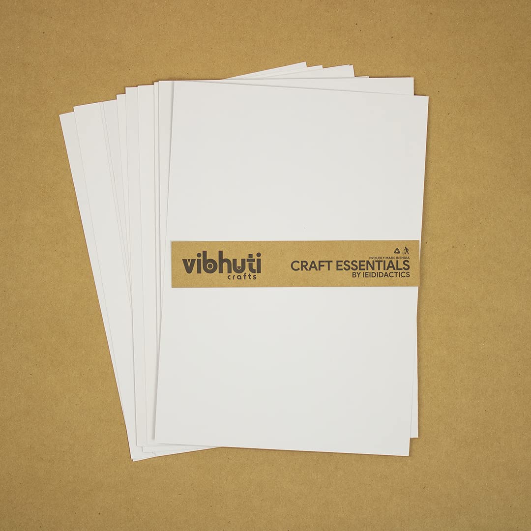 Mountboard (A4 โ Pack of 10) โ Sturdy & Smooth for Framing, Art, & Craft Projects - VibhutiCrafts