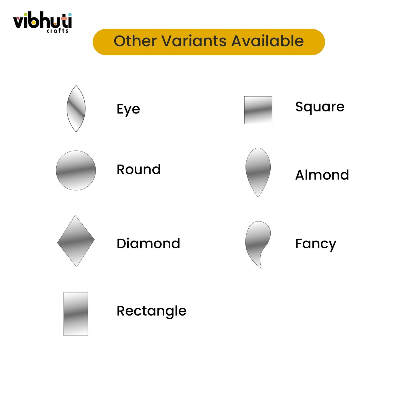 Triangle Shape Mirror Cutouts (16mm, 300 Pieces) - VibhutiCrafts