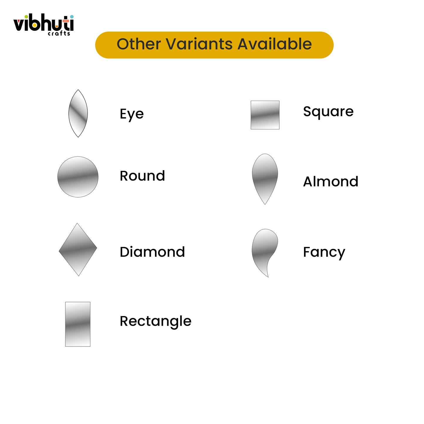 Triangle Shape Mirror Cutouts (20mm, 209 Pieces) - VibhutiCrafts