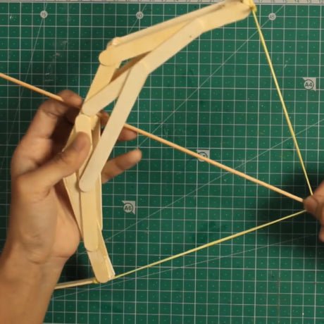 Easy to make DIY Bow and Arrow from popsicle stick - VibhutiCrafts