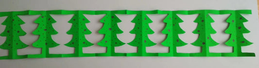 How to make a Christmas tree chain from paper - VibhutiCrafts