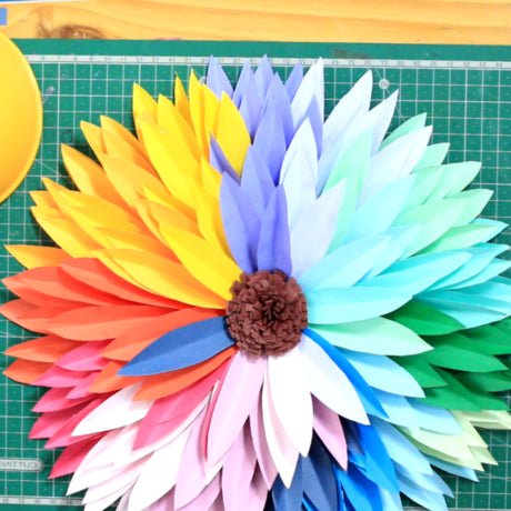 How to make a DIY Paper flower, a wall Decor - VibhutiCrafts