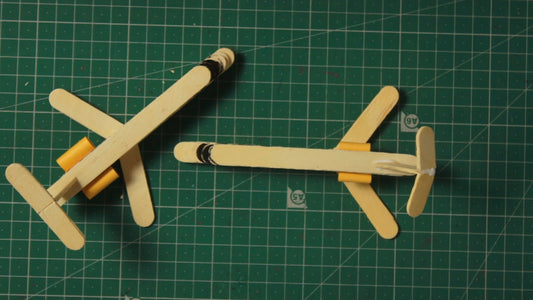 How to make Aero plane from popsicle sticks - VibhutiCrafts