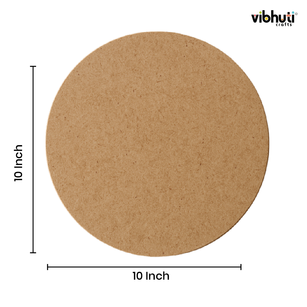 MDF Circle Base (10 inch, Pack of 6)