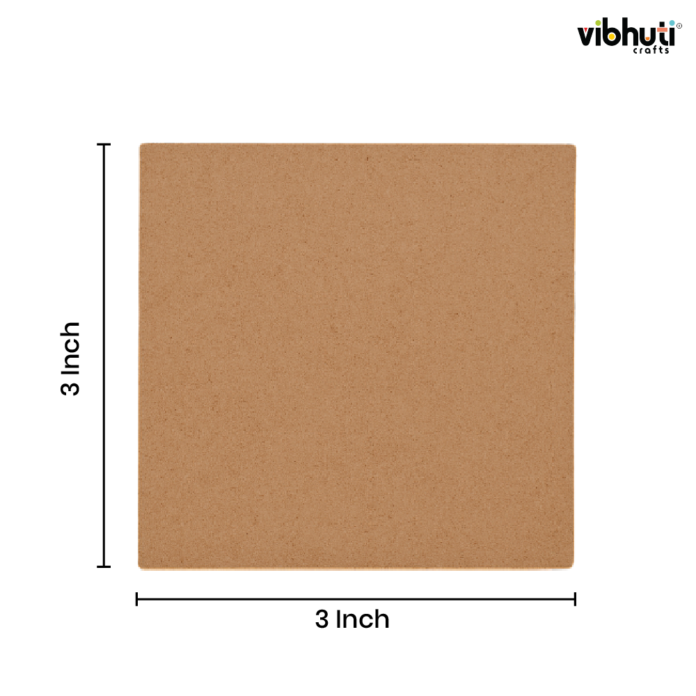 MDF Boards (3 x 3 inch, Pack of 6)