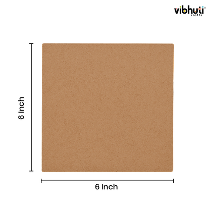 MDF Boards (6 x 6 inch, Pack of 6)