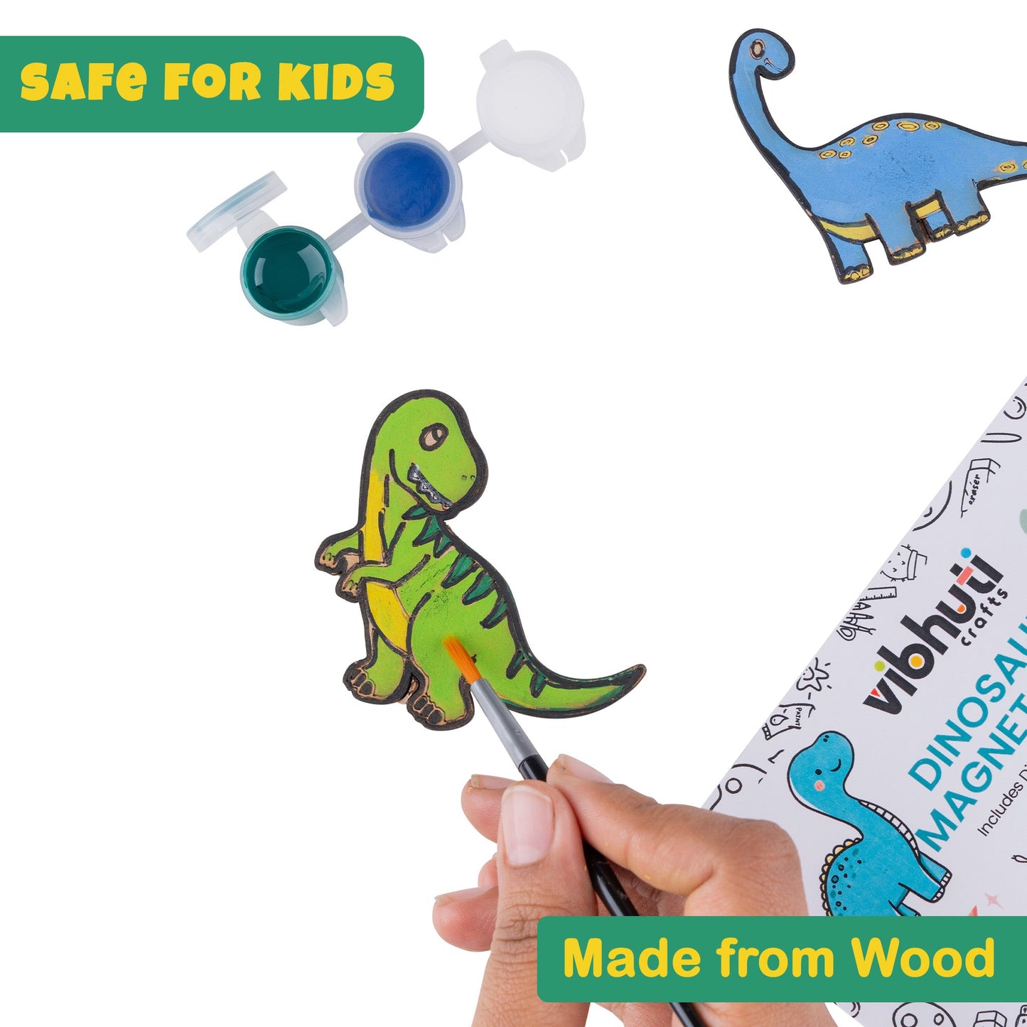 DIY Dinosaur Fridge Magnet Kit (Pack of 10) – Perfect for Party Favors & Return Gifts - VibhutiCrafts