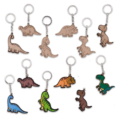 DIY Dinosaur Keychain Kit - Customizable Craft Kit for Kids & Adults - VibhutiCrafts