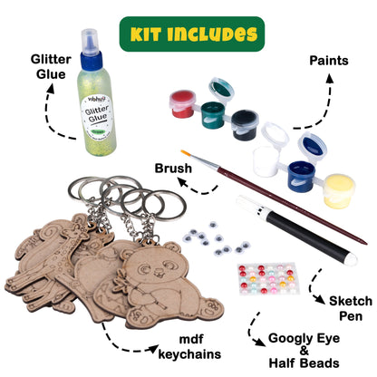 DIY Jungle Keychain Kit - Perfect Return Gift for Birthday Party | VibhutiCrafts