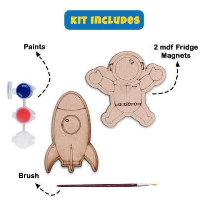 DIY Space Fridge Magnet Kit – Fun & Creative Party Favor for Kids (Pack of 10) - VibhutiCrafts