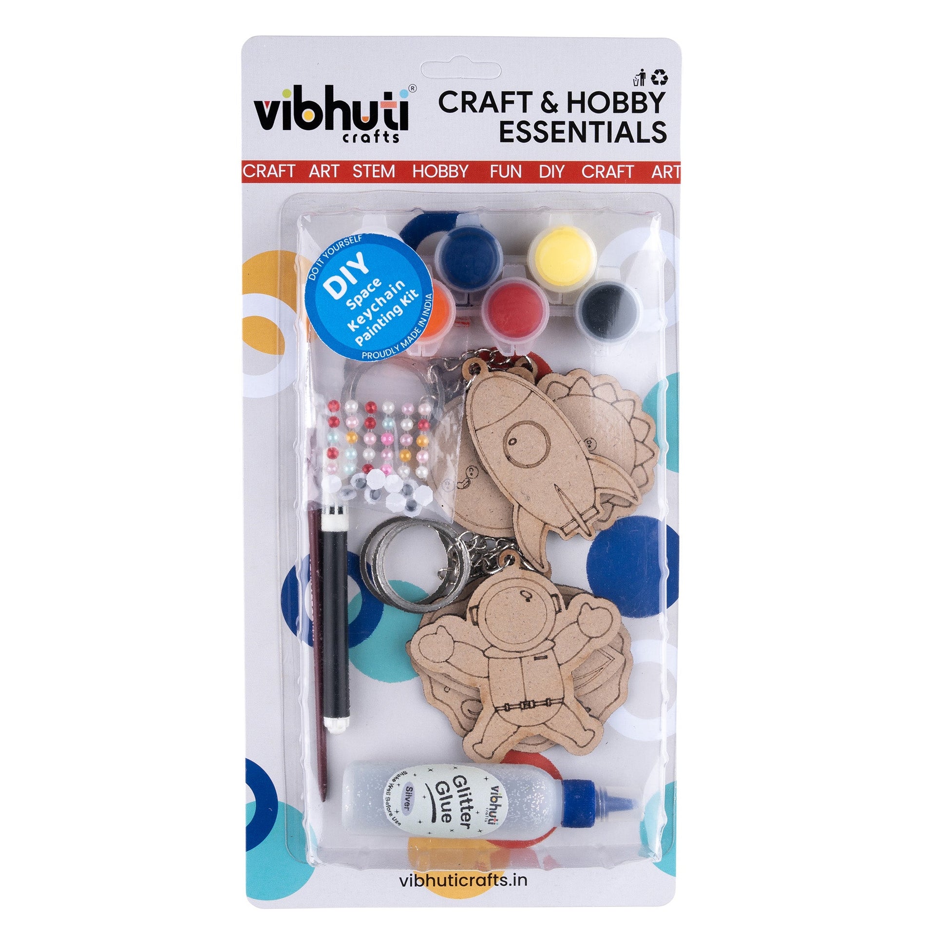 DIY Space Keychain Kit - Customizable Crafts for Kids & Adults - VibhutiCrafts