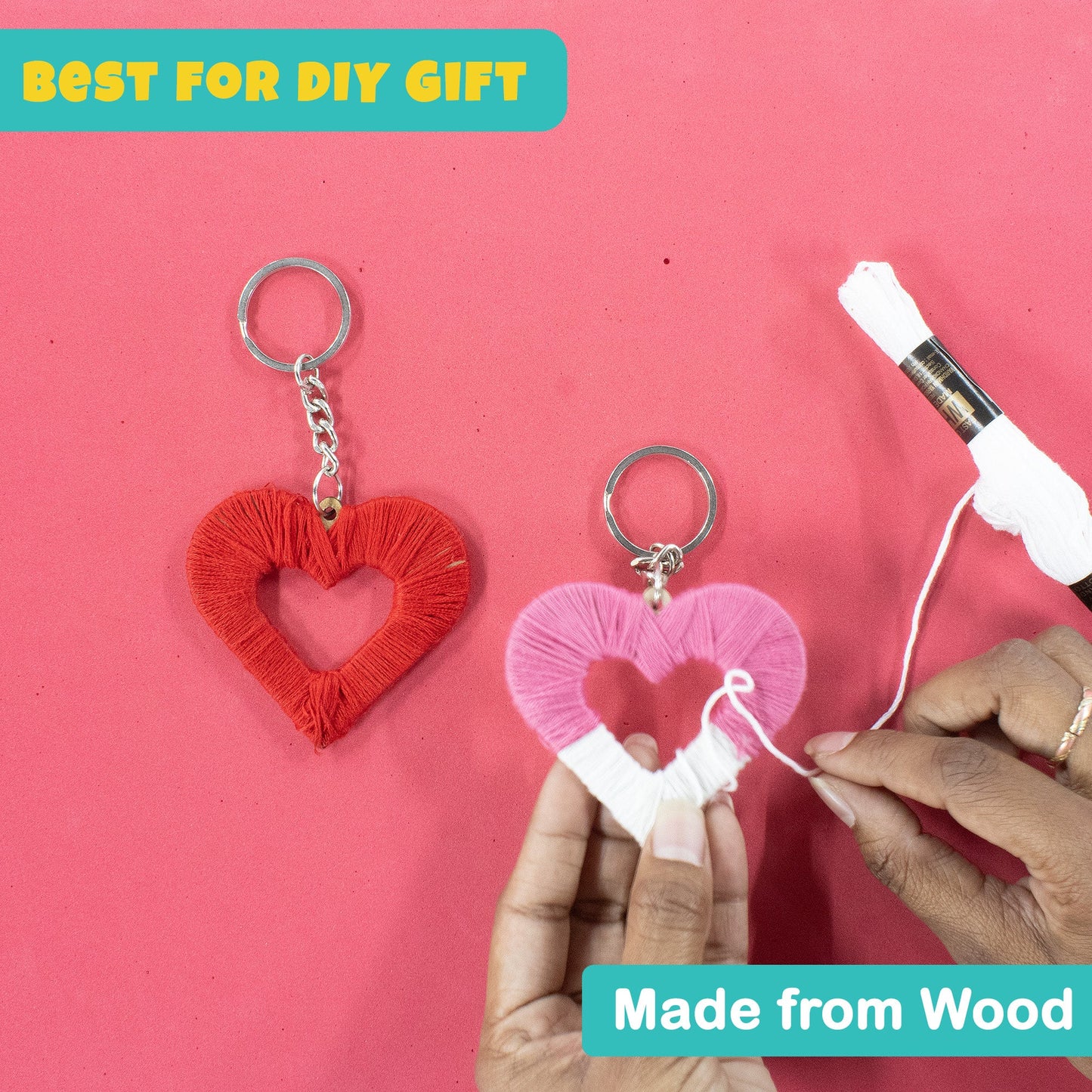 DIY String Art Keychain Kit | Perfect Valentine’s Day Gift & Date Night Activity - VibhutiCrafts