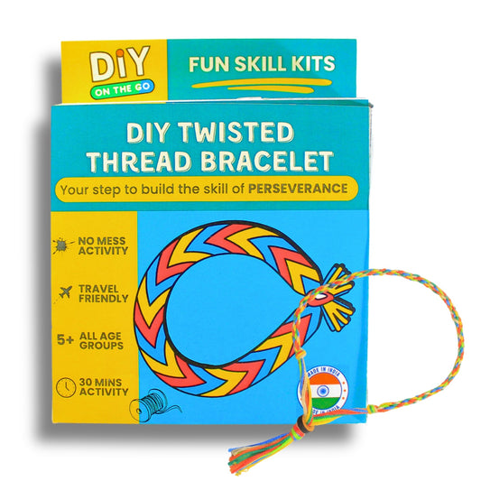 DIY Twisted Thread Bracelet Kit – Fun & Travel - Friendly Craft Activity - VibhutiCrafts