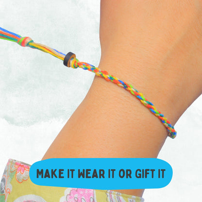 DIY Twisted Thread Bracelet Kit – Fun & Travel - Friendly Craft Activity - VibhutiCrafts