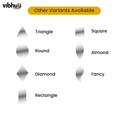 Eye Shape Mirror Cutouts (14mm, 538 Pieces) - VibhutiCrafts