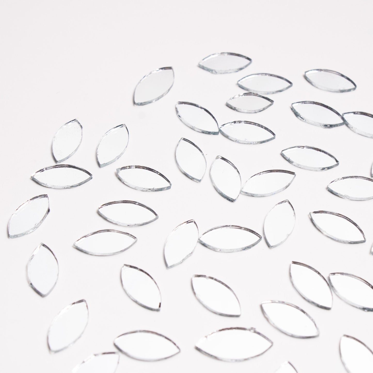 Eye Shape Mirror Cutouts (14mm, 538 Pieces) - VibhutiCrafts