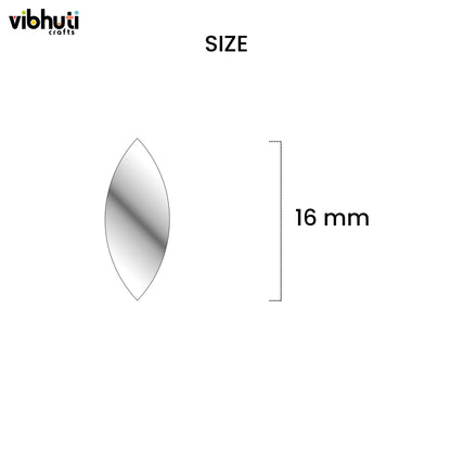 Eye Shape Mirror Cutouts (16mm, 301 Pieces) - VibhutiCrafts