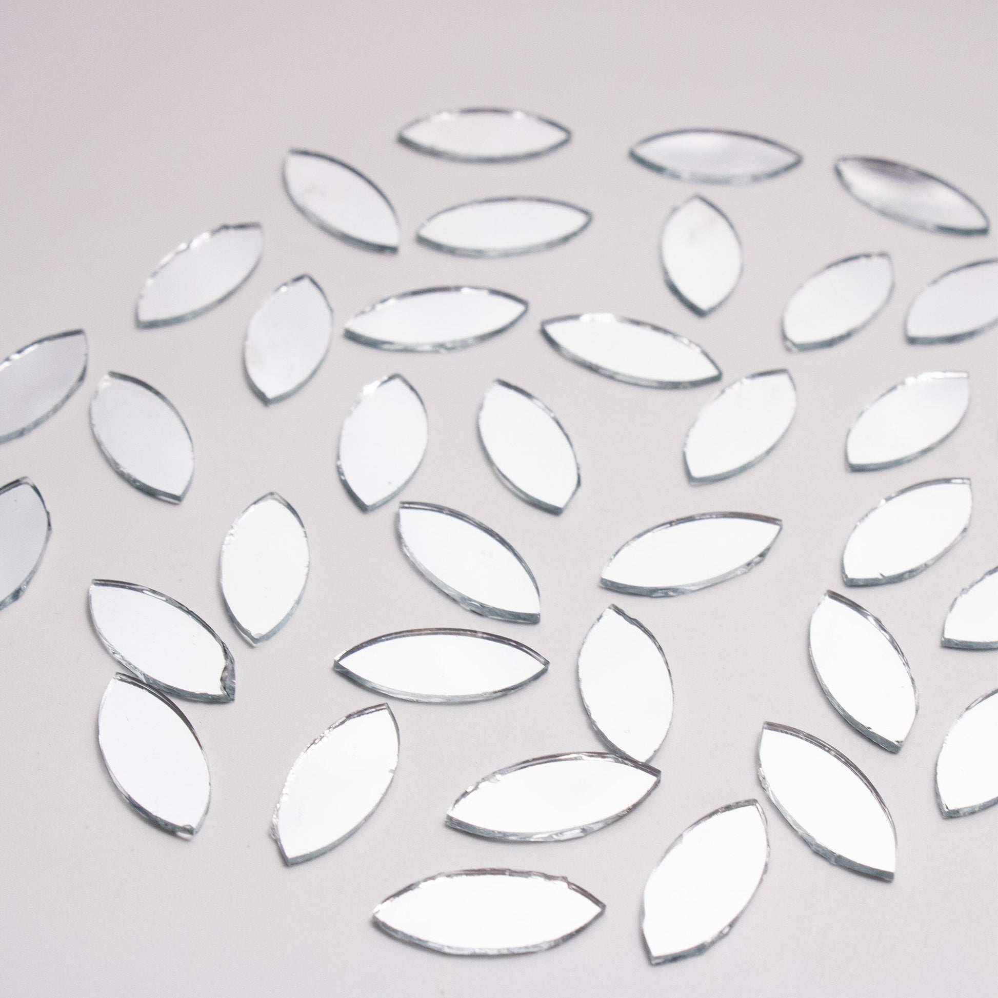 Eye Shape Mirror Cutouts (16mm, 301 Pieces) - VibhutiCrafts