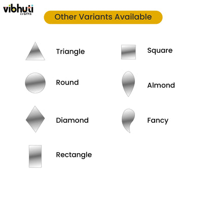 Eye Shape Mirror Cutouts (20mm, 304 Pieces) - VibhutiCrafts