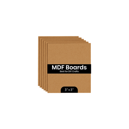 MDF Boards (3 x 3 inch, Pack of 6) - VibhutiCrafts