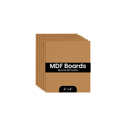 MDF Boards (4 x 4 inch, Pack of 6) - VibhutiCrafts