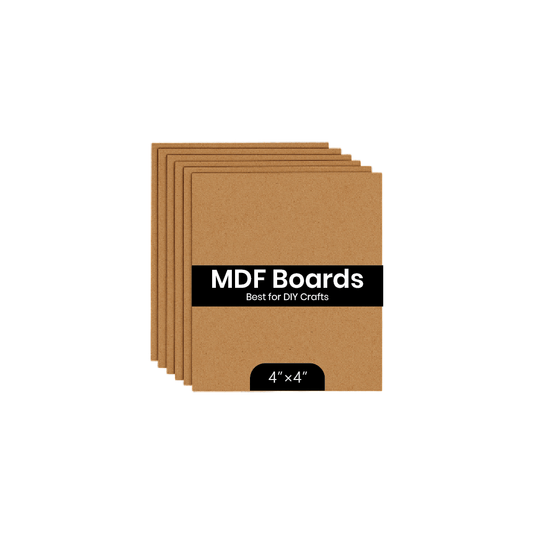 MDF Boards (4 x 4 inch, Pack of 6) - VibhutiCrafts