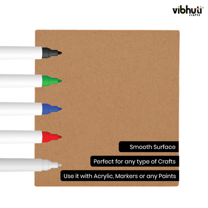 MDF Boards (6 x 6 inch, Pack of 6) - VibhutiCrafts