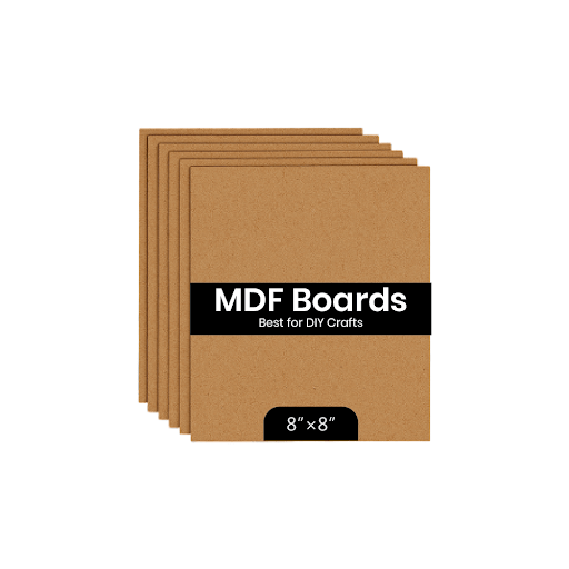 MDF Boards (8 x 8 inch, Pack of 6) - VibhutiCrafts