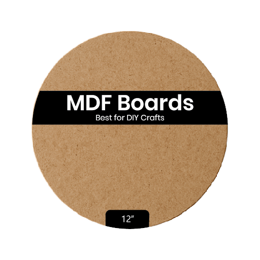 MDF Circle Base (12 inch, Pack of 6) - VibhutiCrafts