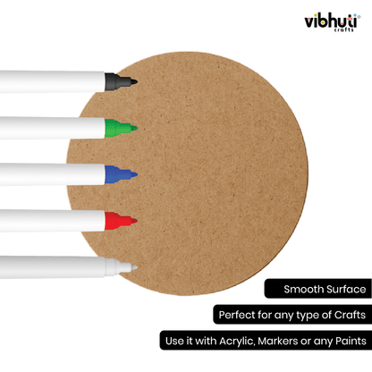 MDF Circle Base (3 inch, Pack of 6) - VibhutiCrafts