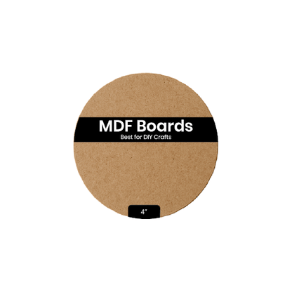 MDF Circle Base (4 inch, Pack of 6) - VibhutiCrafts