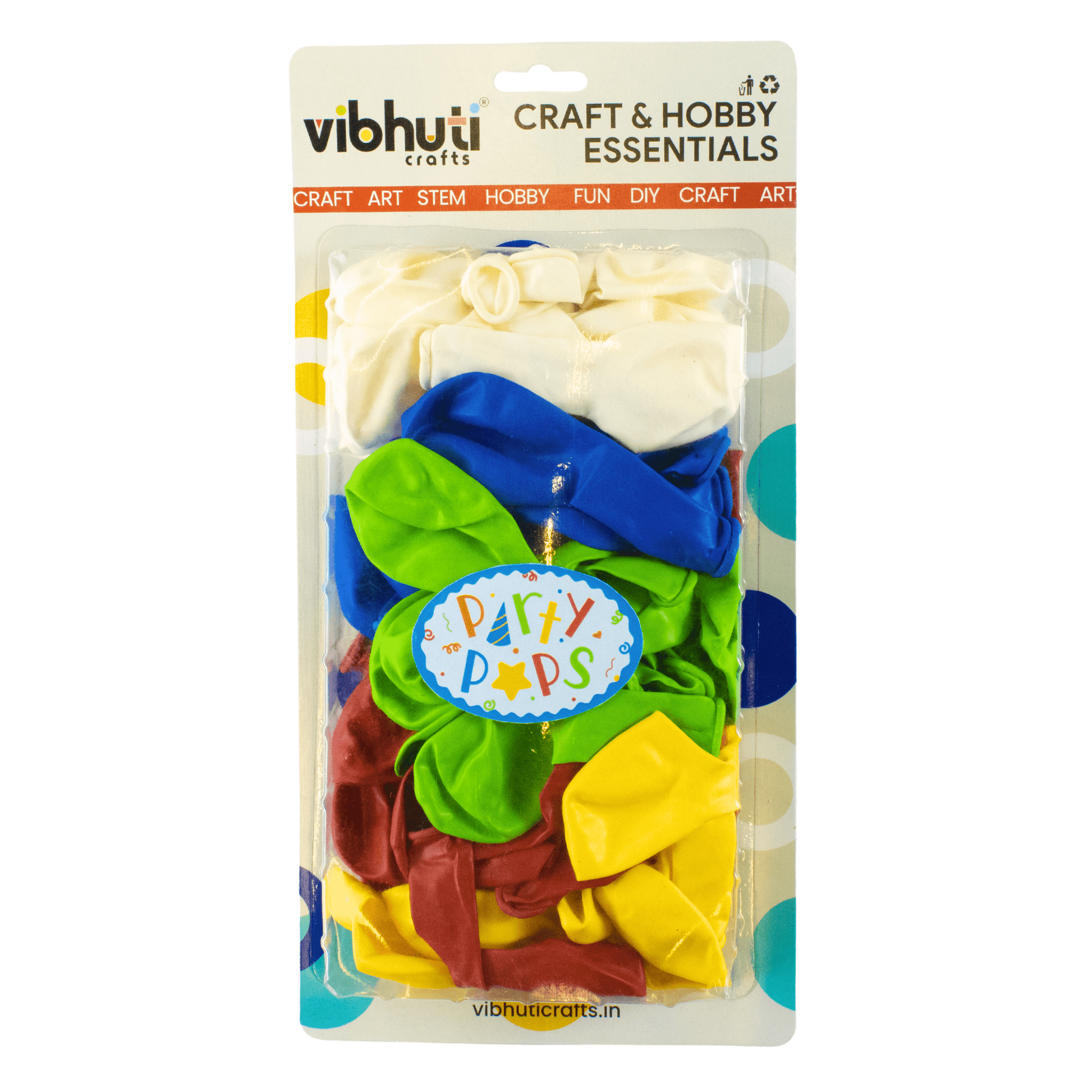 Party Pops - Standard/Pastel Balloons Pack of 50 for Party, Birthday, Kids, and Décor Standard Assorted - VibhutiCrafts