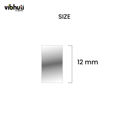 Rectangular Shape Mirror Cutout (12mm, 106 Pieces) - VibhutiCrafts