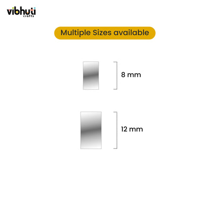 Rectangular Shape Mirror Cutouts (10mm, 170 Pieces) - VibhutiCrafts