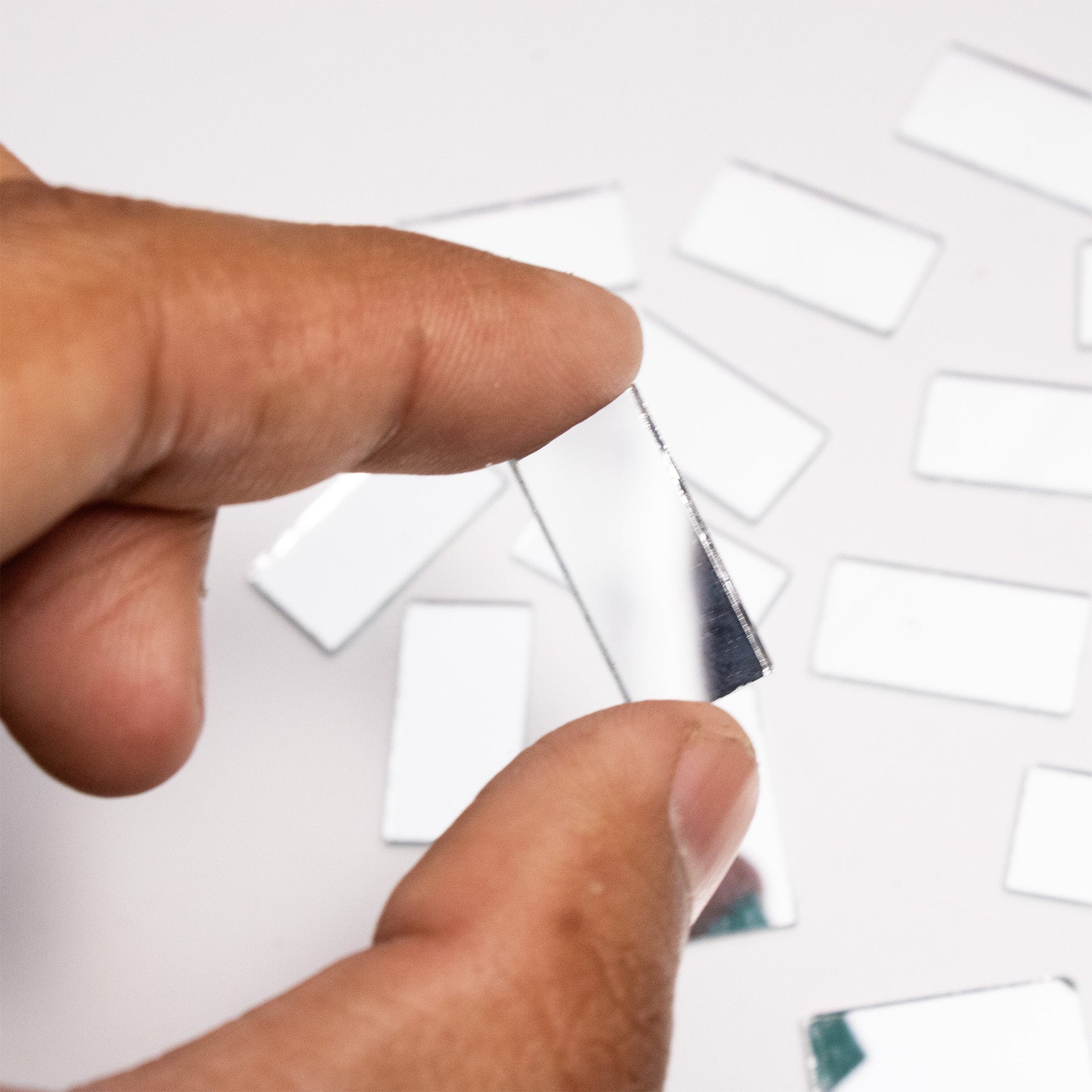 Rectangular Shape Mirror Cutouts (10mm, 170 Pieces) - VibhutiCrafts