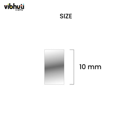 Rectangular Shape Mirror Cutouts (10mm, 170 Pieces) - VibhutiCrafts