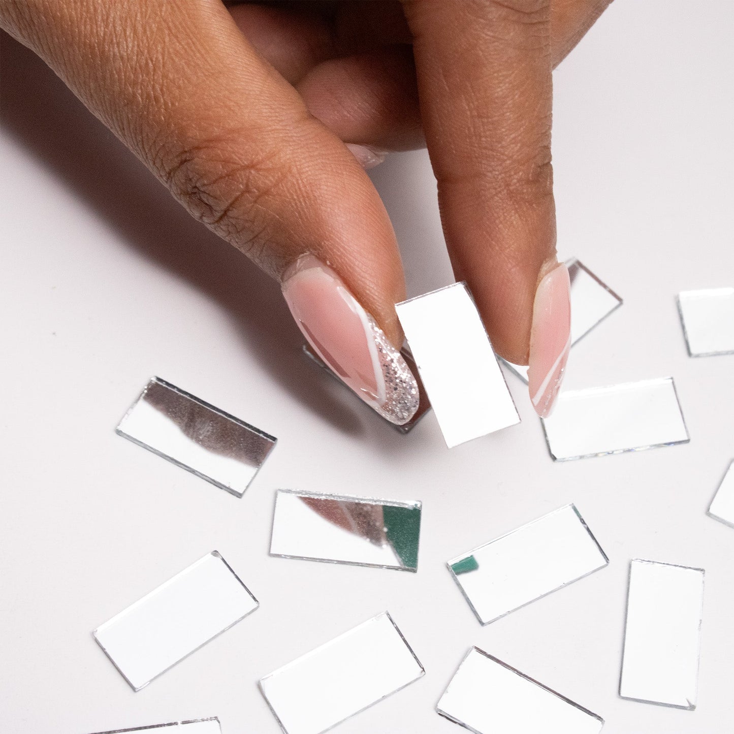 Rectangular Shape Mirror Cutouts (8mm, 239 Pieces) - VibhutiCrafts