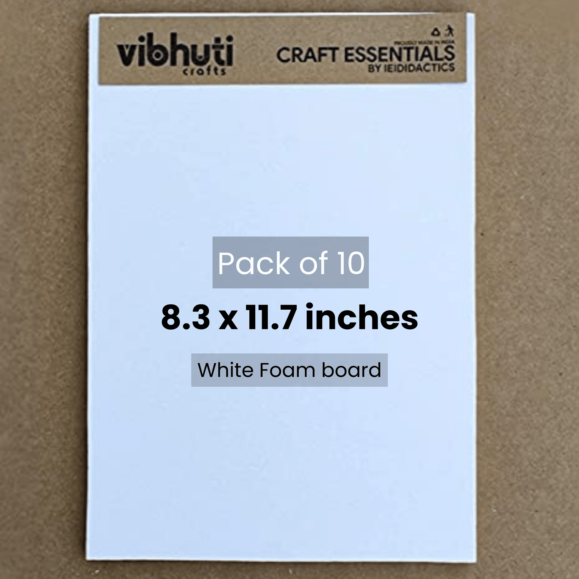 Sunboard (A4, 3mm – Pack of 10) – Lightweight & Versatile for Craft, Signage & DIY - VibhutiCrafts