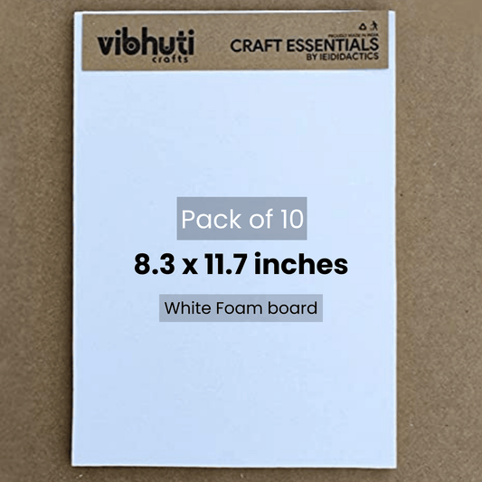 Sunboard (A4, 3mm – Pack of 10) – Lightweight & Versatile for Craft, Signage & DIY - VibhutiCrafts