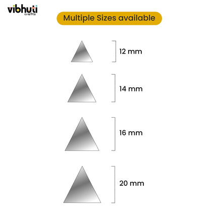 Triangle Shape Mirror Cutouts (10mm, 869 Pieces) - VibhutiCrafts