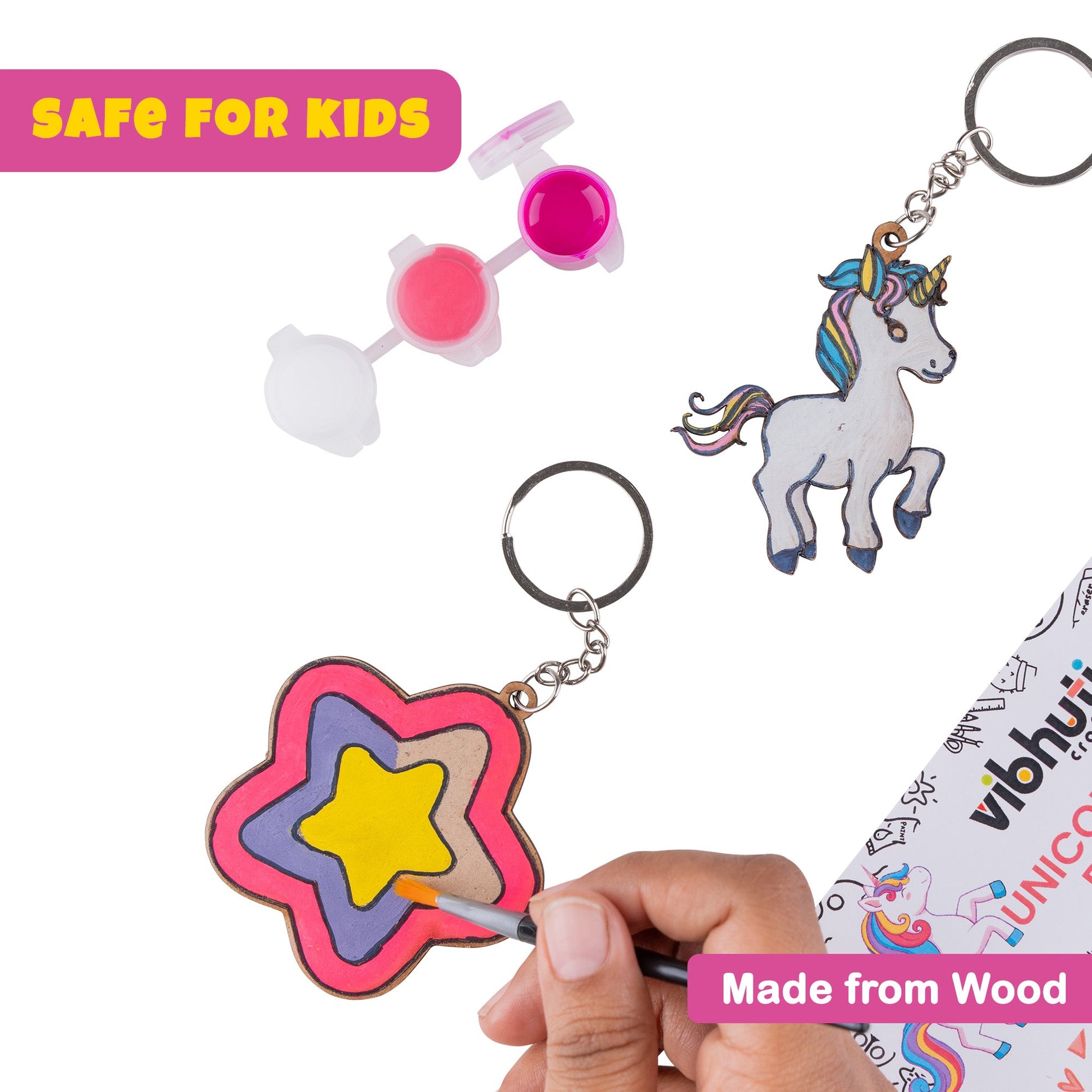 Unicorn Keychain DIY Kit (Pack of 10) – Craft Your Own Personalized Keychains - VibhutiCrafts