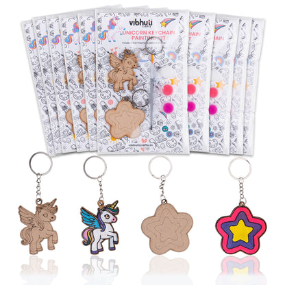 Unicorn Keychain DIY Kit (Pack of 10) – Craft Your Own Personalized Keychains - VibhutiCrafts