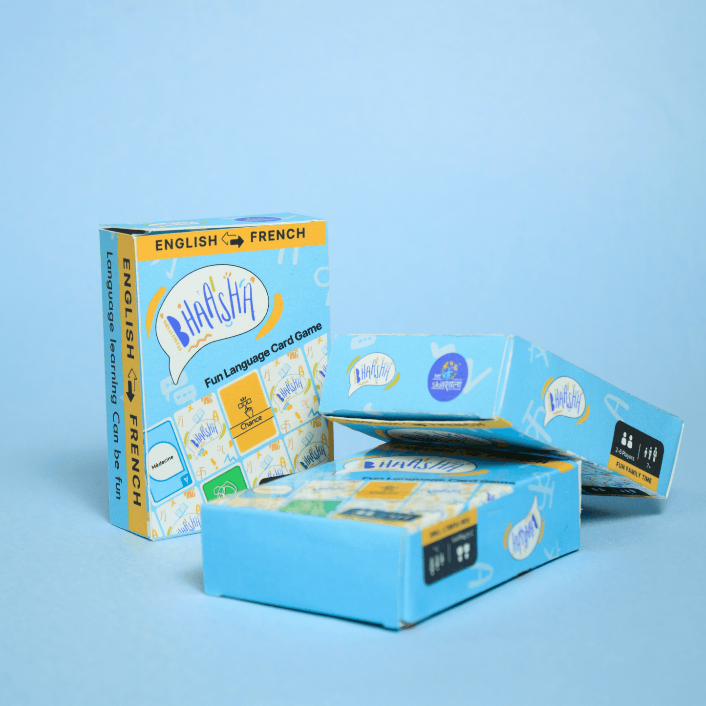 Bhaasha Cards -Fun Language learning Card Game for all French - English - MySkillShaala