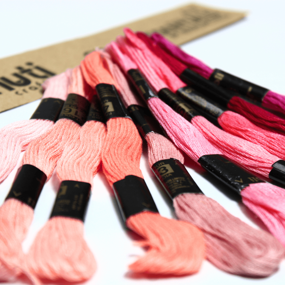 Embroidery Thread - Pink Shade (Pack of 10) - MySkillShaala