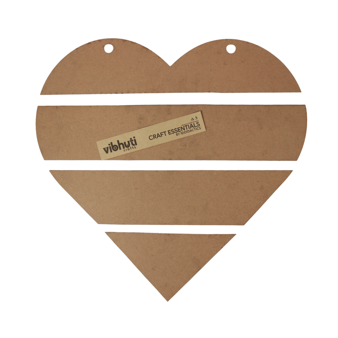 MDF Cutout (Slotted Heart. 2.1mm thick) - MySkillShaala