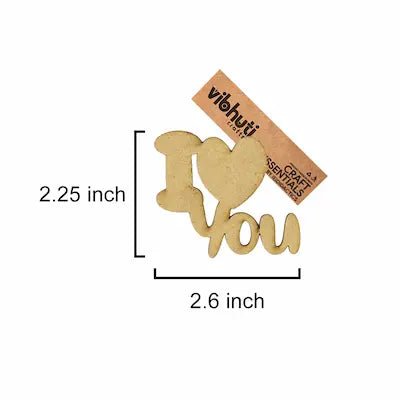 MDF Shaped Cutout - I LOVE YOU - MySkillShaala