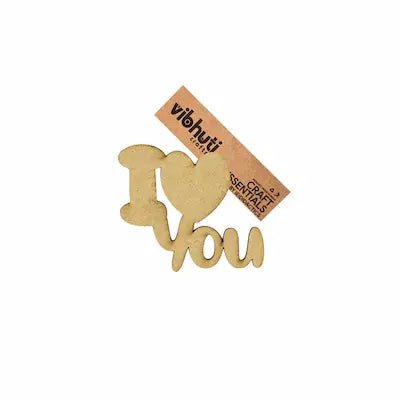 MDF Shaped Cutout - I LOVE YOU - MySkillShaala