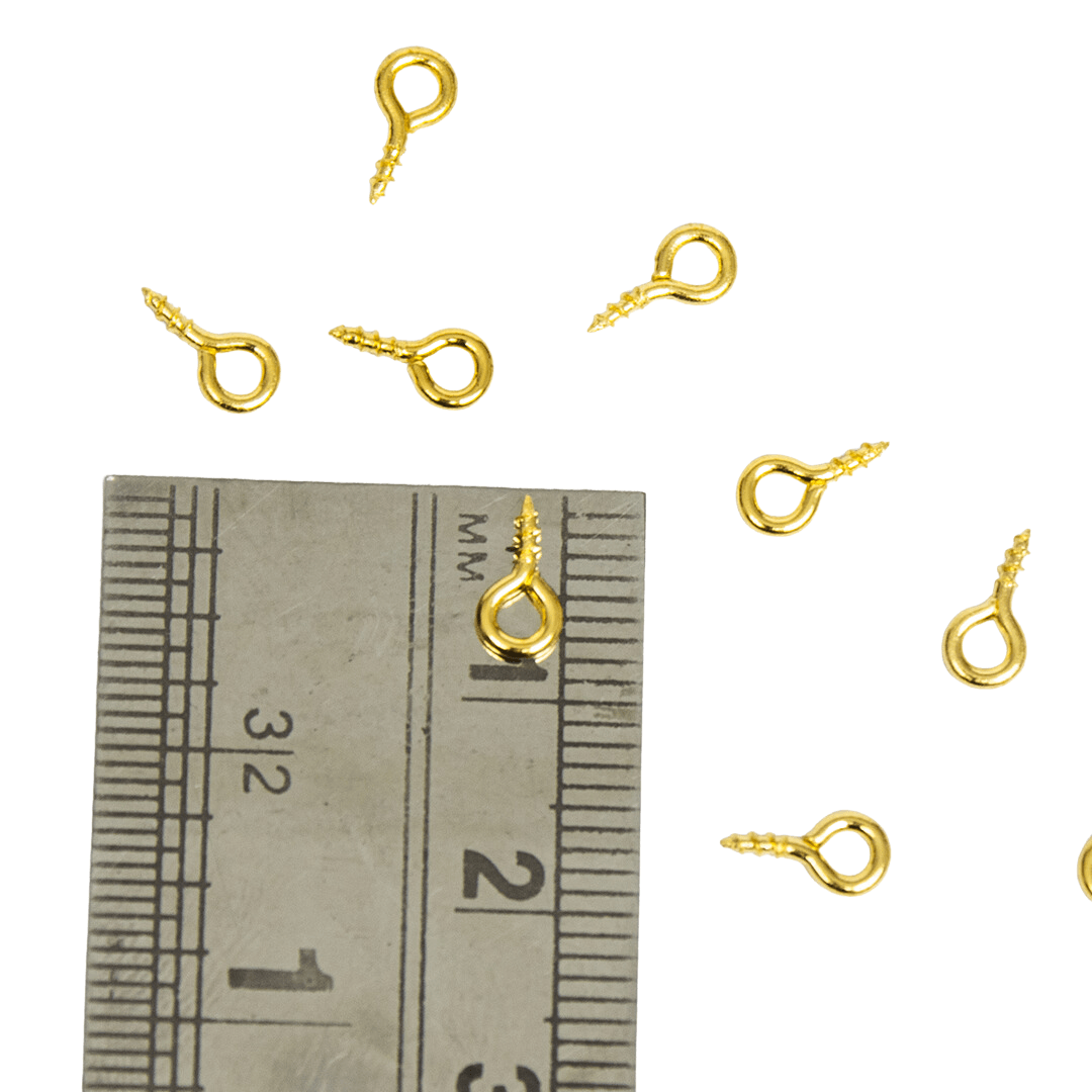 Metal Screws for jewelry making (Golden Colour) - MySkillShaala