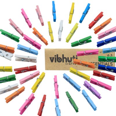 Multicolored Wooden Pegs  - 1 inch(extra small) - MySkillShaala