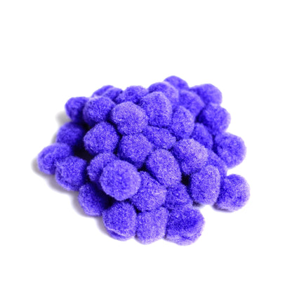 Pom Pom (Single Colour, Pack of 100) Dark Purple - MySkillShaala